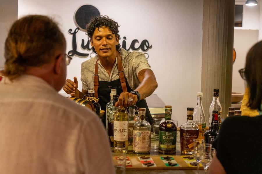 Cartagena: Boutique Rum and Chocolate Tasting at Lunático - Making your own rum cocktail