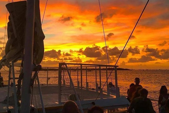Key West Rum and Reggae: Reef Snorkel Adventure and Sunset Sail - Sunset from the catamaran decks