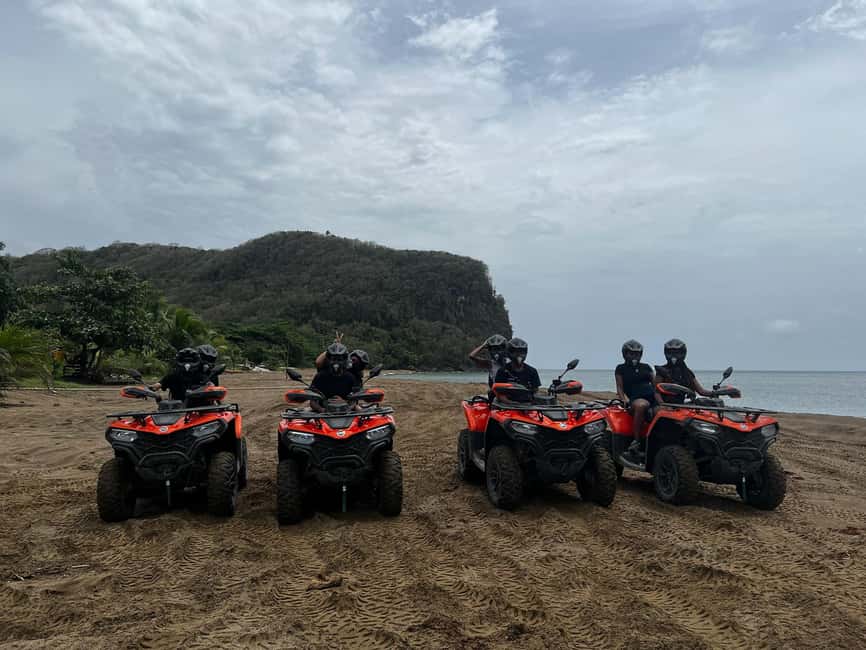St. Lucia: ATV Tour with Beach Ride and Rum Tasting - From the Roseau beach road into the countryside